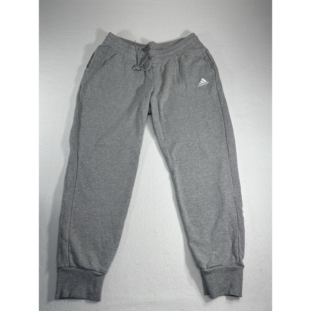 adidas Women's Plus Size 1X Heather Grey French Terry Joggers Sweatpants B8757